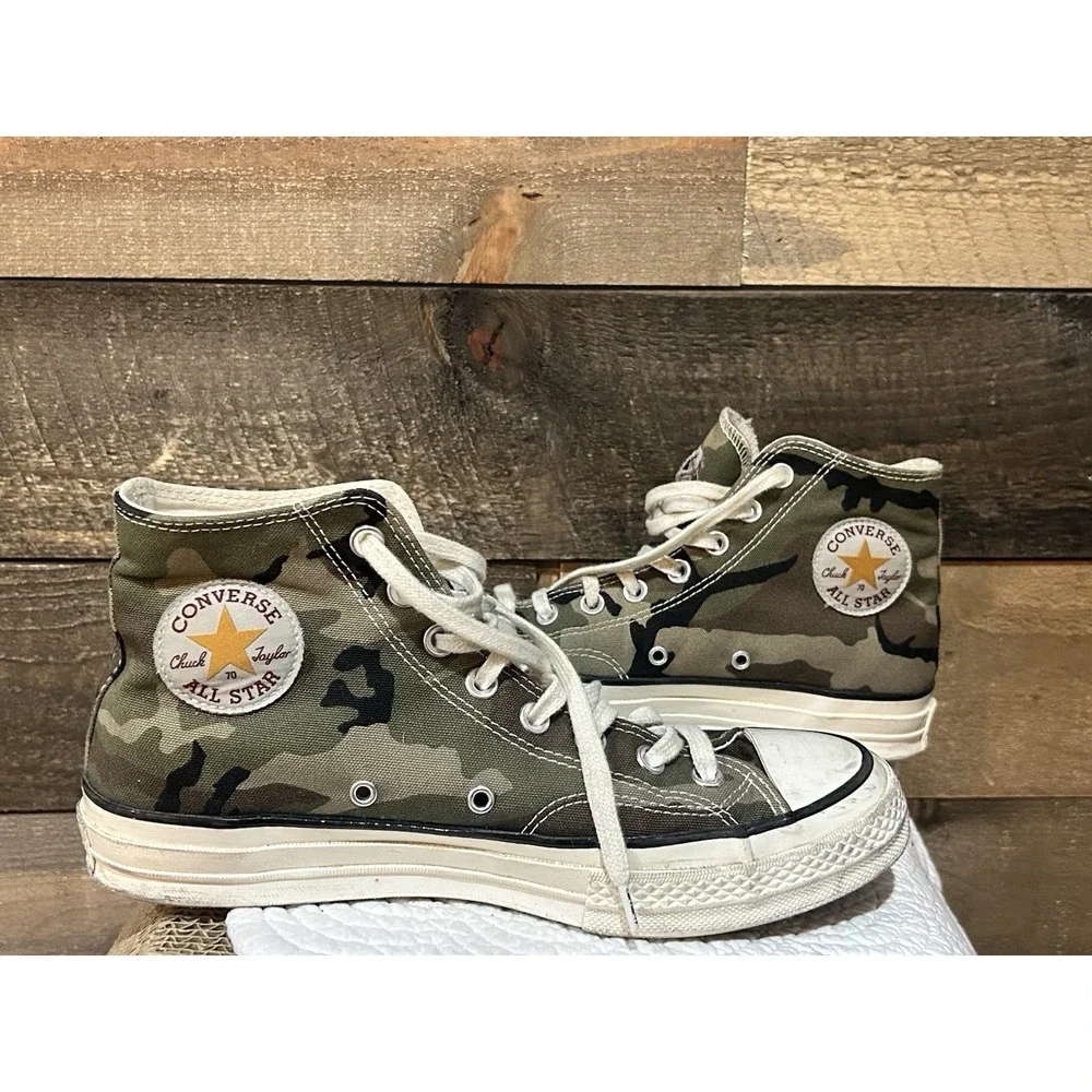 Converse Carhartt M7.5 W9.5 WIP x Chuck 70 High 'Camo' 169221C Shoes